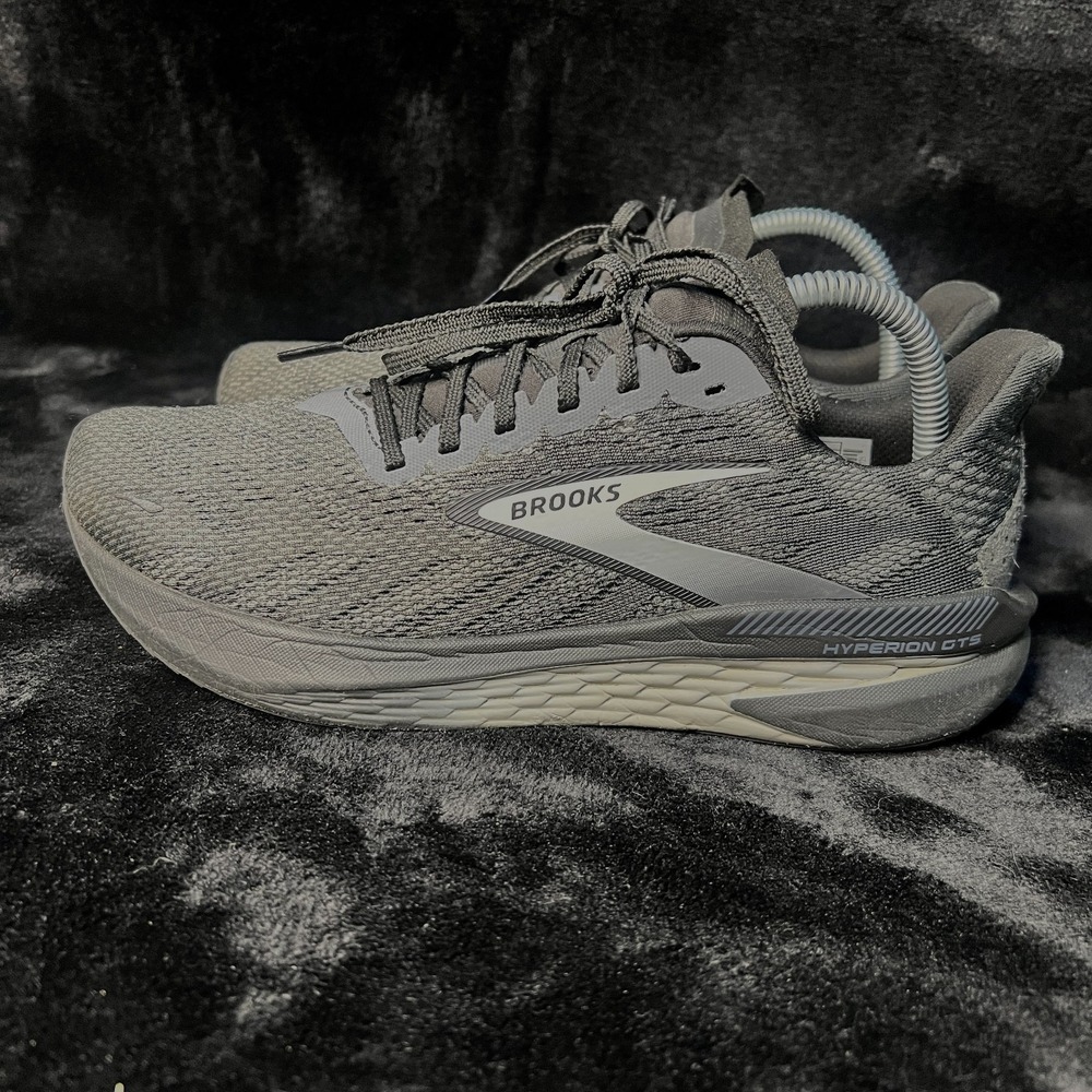 Brooks Hyperion GTS 2 Men 7.5 D Running Shoes Black Ebony Primer Gray Sneaker